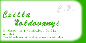 csilla moldovanyi business card